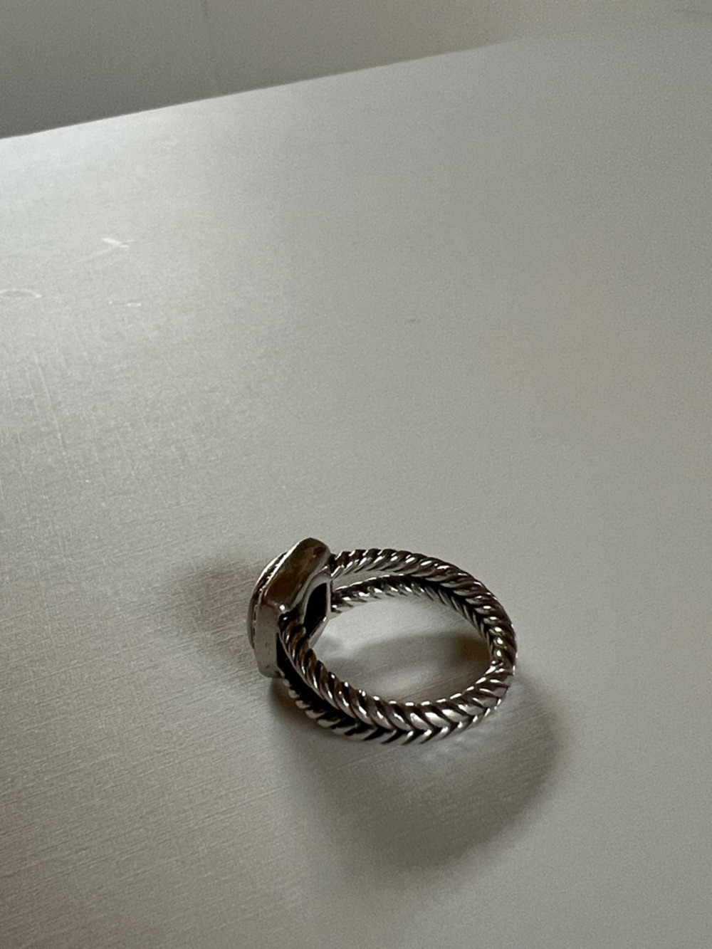 David Yurman Sterling Silver Ring with Pale Pink morganite petite albion - Picture 5 of 12